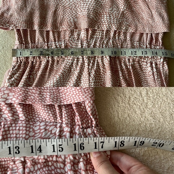 Halston Studio Pink & White Print Romper S - Picture 10 of 13